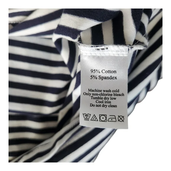 Duffield Lane "Chase" Striped A-Line Dress - Sianature Stretch Cotton M - Picture 6 of 10